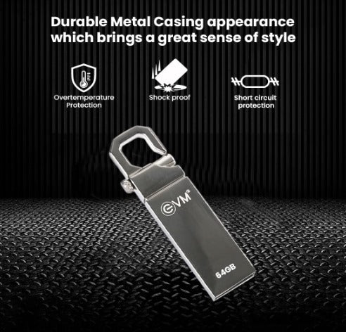 Pendrive 64GB Steel - EVM