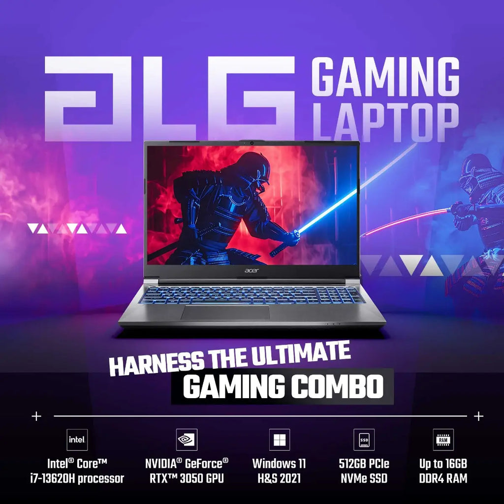 Acer Gaming i7-13620H RTX 3050- 6GB, 16GB , 512GB , 15.6"144Hz, Windows 11