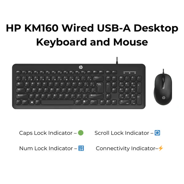 HP KM160 Wired Mouse and Keyboard