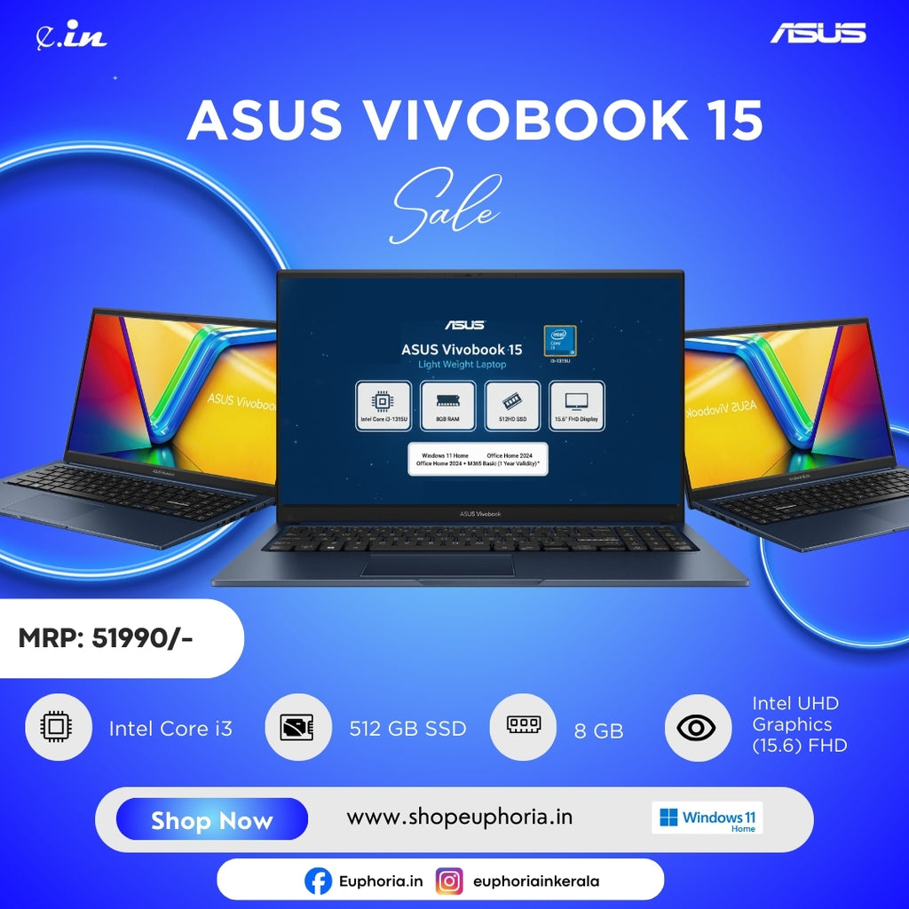 ASUS Intel i3-1315U 8GB 512GB 15.6" Windows 11 + MSO 24