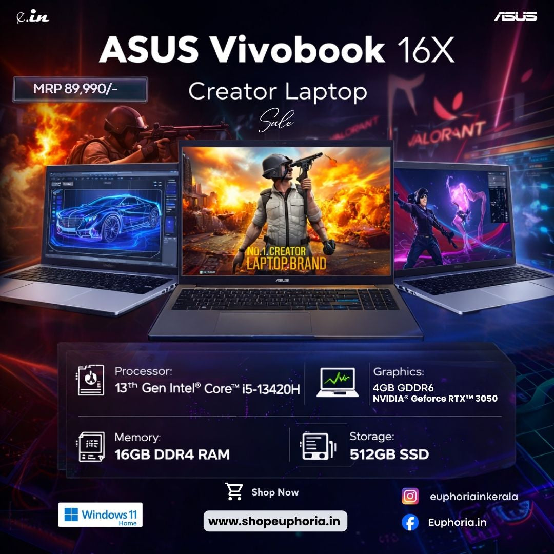 ASUS i5-13420H 16GB , 512GB,  RTX 3050 4GB 16"  Windows 11 + Mso