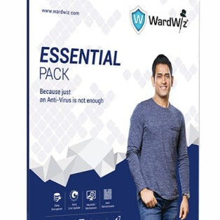 WardWiz Essential Pack software package with a person on a white background
