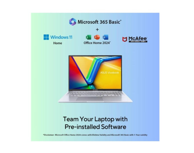 ASUS Vivobook 16, Everyday Laptops, Intel Core i7-13620H (16GB/512GB/Intel UHD Graphics/40.64 cms (16) WUXGA/Windows 11 Home/Office Home 2024 + M365 Basic