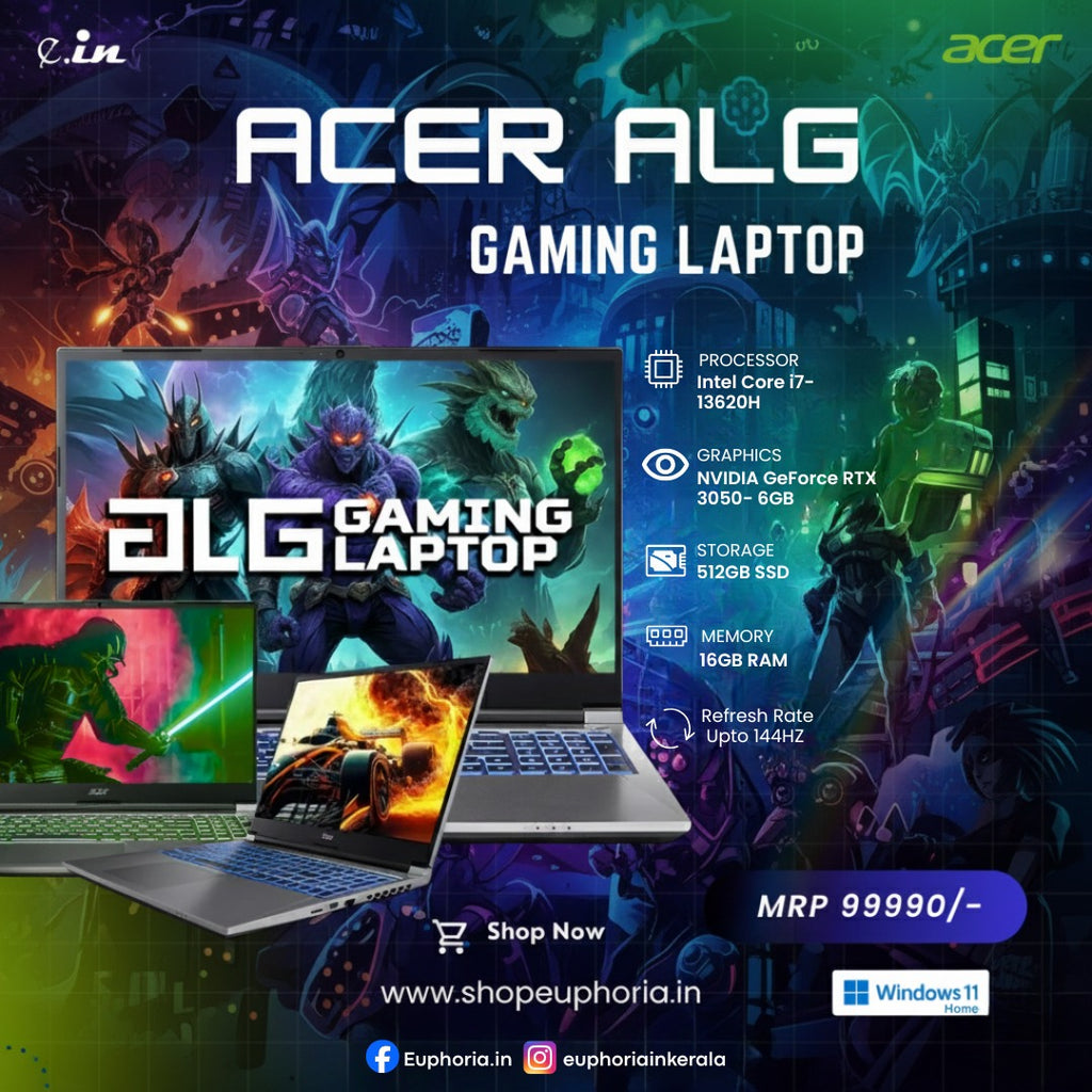 Acer Gaming i7-13620H RTX 3050- 6GB, 16GB , 512GB , 15.6"144Hz, Windows 11