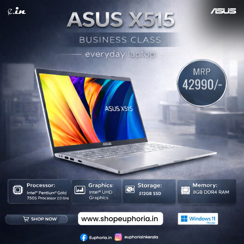 ASUS Pentium Gold 7505 8GB 512GB Intel UHD Gra 15" FHD Win 11